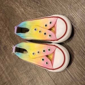 Little Girl's Custom Rainbow Converse